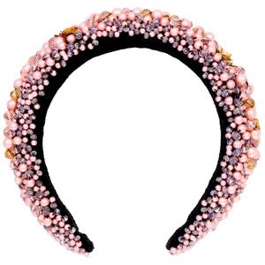 Pink Beaded Headband * NEW NEVER WORN *